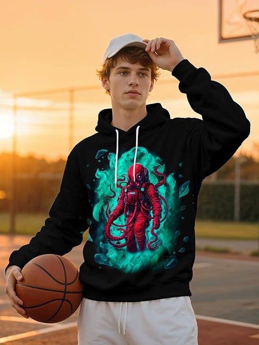 wangstar Mens Graphic Hoodies Pullover