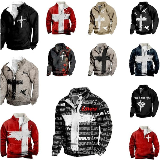 Christian Hoodies for Men Cross Graphic