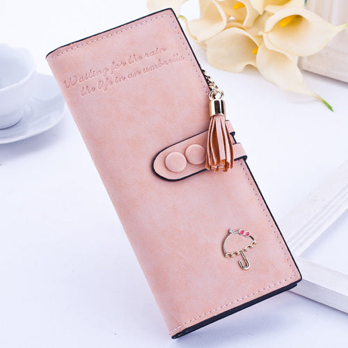 Lady's Umbrella - purse women long zipper wallets Korean plate handbag