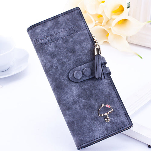 Lady's Umbrella - purse women long zipper wallets Korean plate handbag