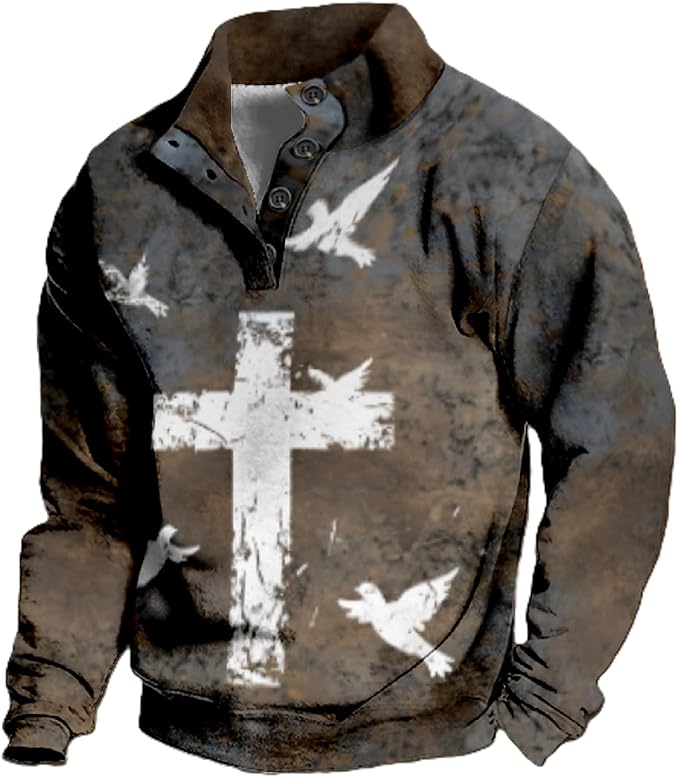 Christian Hoodies for Men Cross Graphic