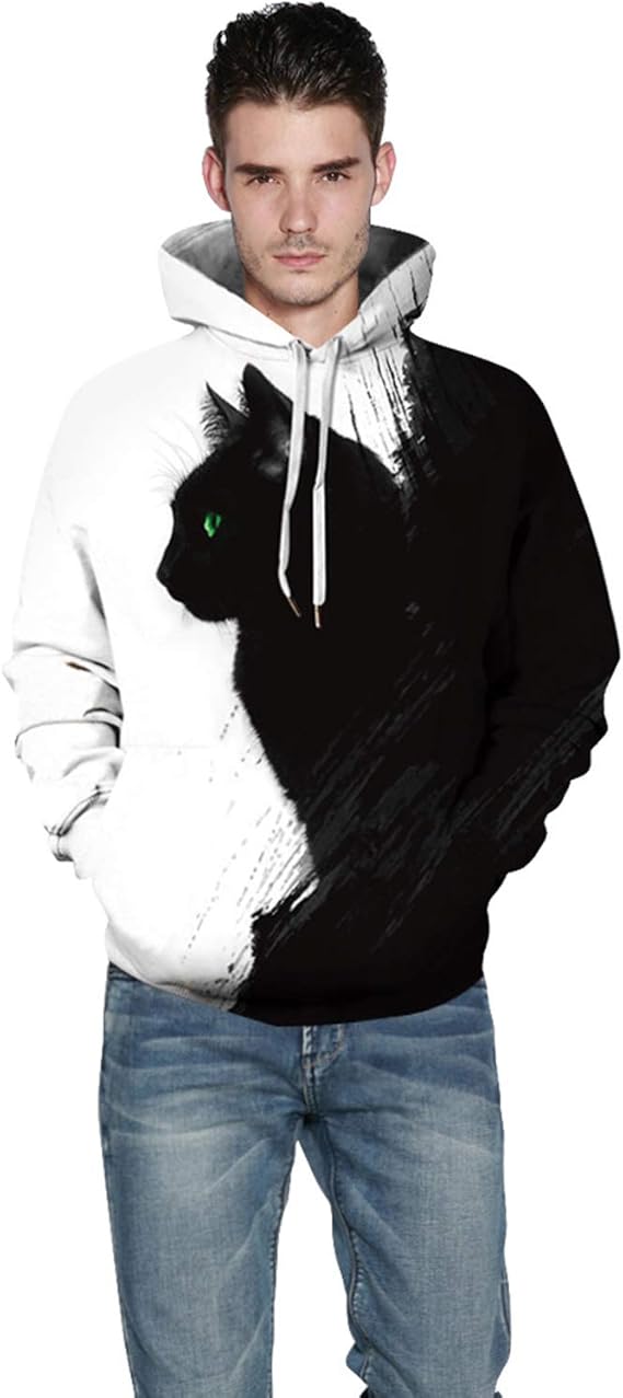 sanatty Unisex Hoodies 3D Print Galaxy Pullover Hooded Sweatshirt Hoodies with Big Pockets for Men, Teen Boy, Women