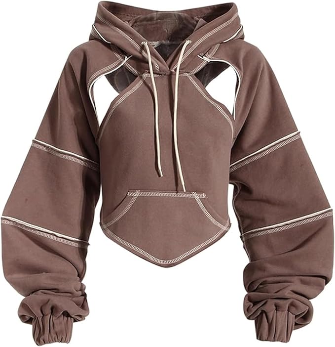 Pooyikoi Crop Hip Hop Hoodies Women Pullover