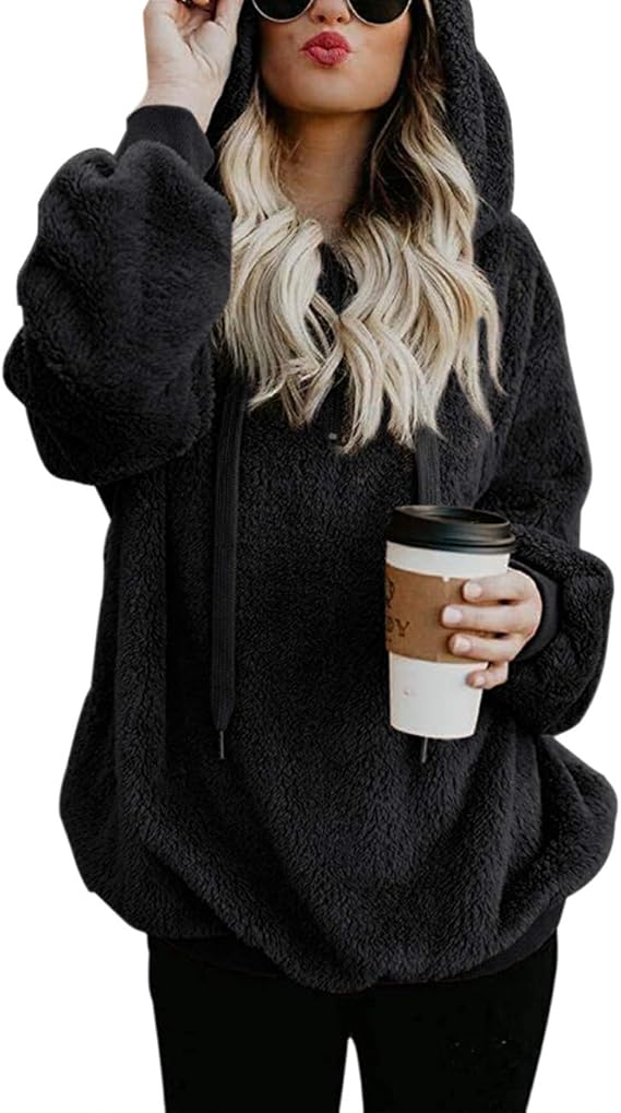 Women Casual Double Fuzzy Sweatshirt
