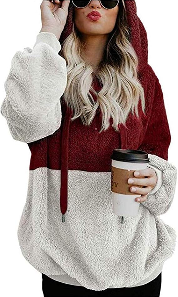 Women Casual Double Fuzzy Sweatshirt