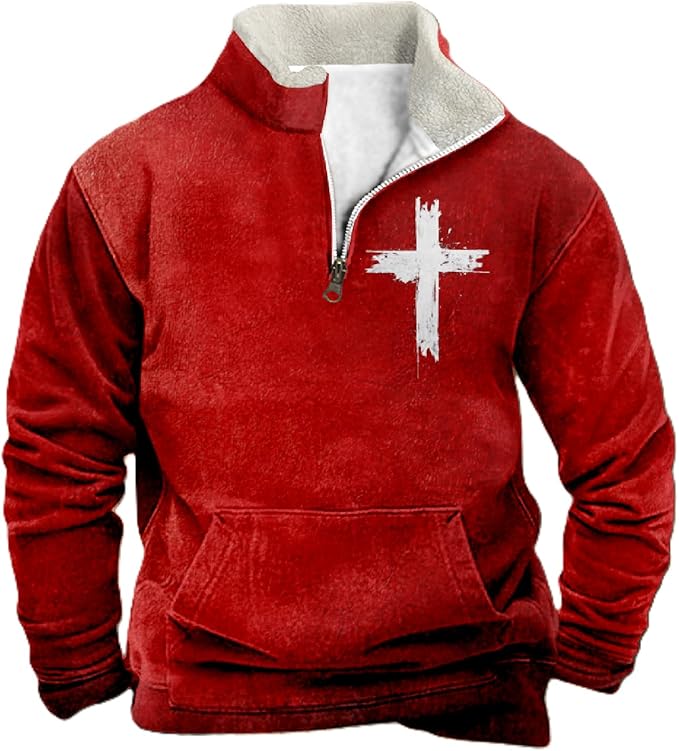 Christian Hoodies for Men Cross Graphic