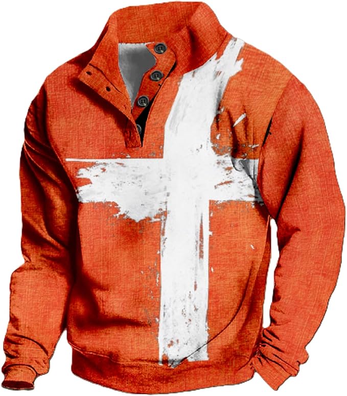 Christian Hoodies for Men Cross Graphic