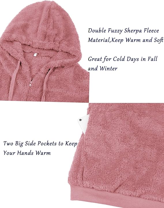 Women Casual Double Fuzzy Sweatshirt