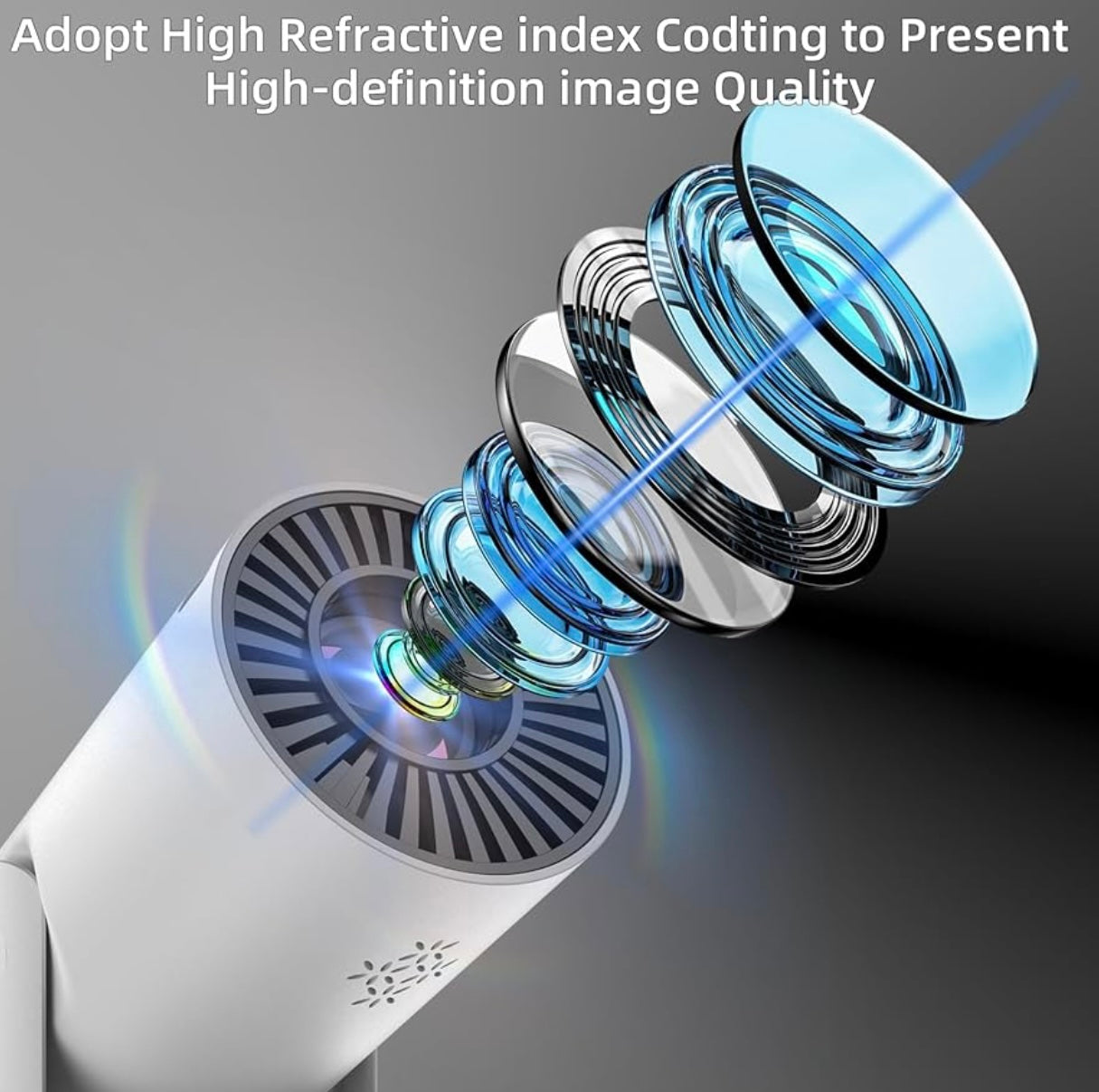 Portable Mini Projector 4k with WiFi 6 1080P Video Projector