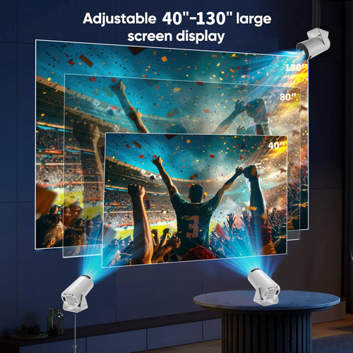 Portable Mini Projector 4k with WiFi 6 1080P Video Projector